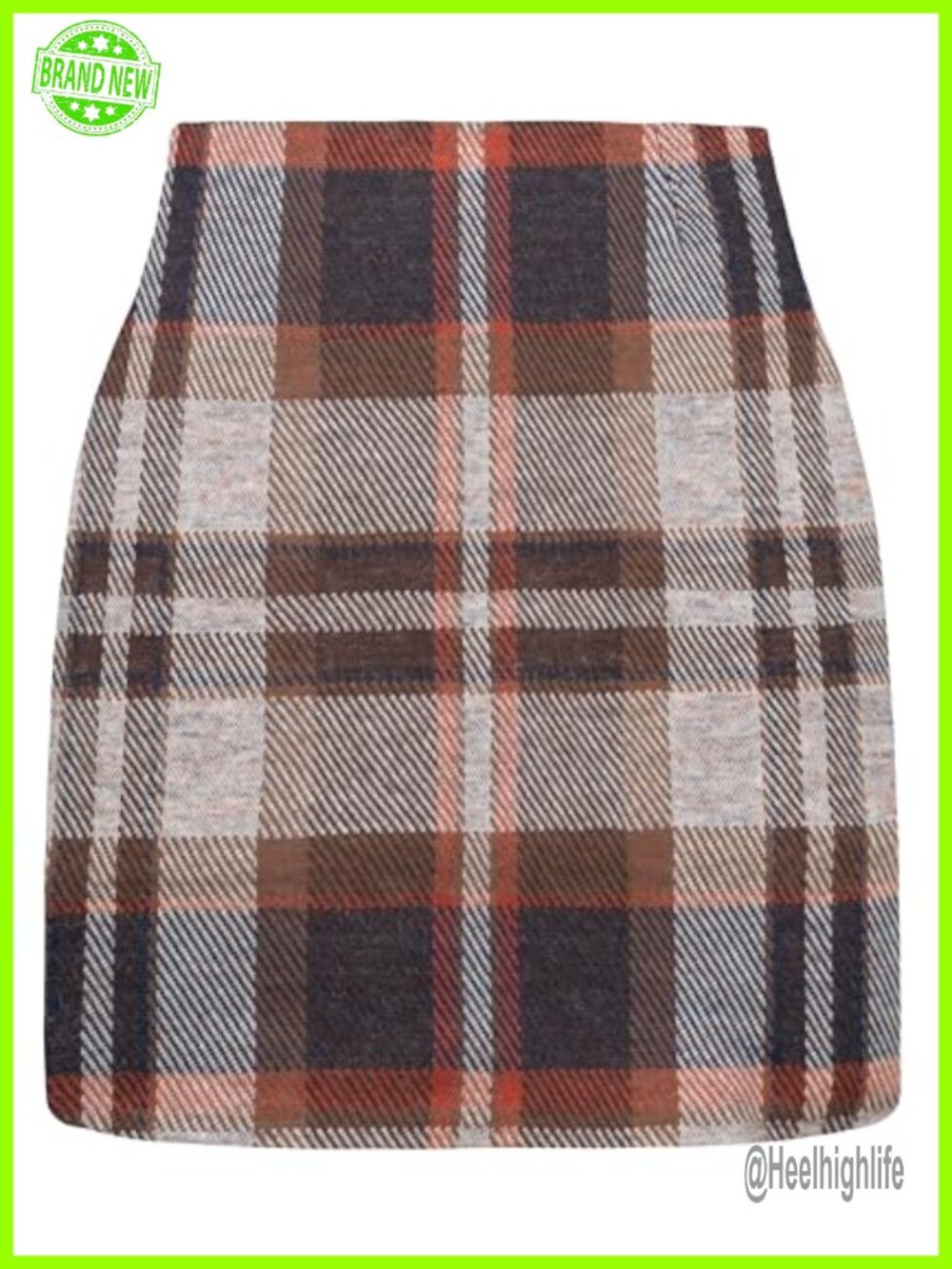 High Waist Bodycon Pencil Mini Skirt Slit Polyester Spandex Work Party